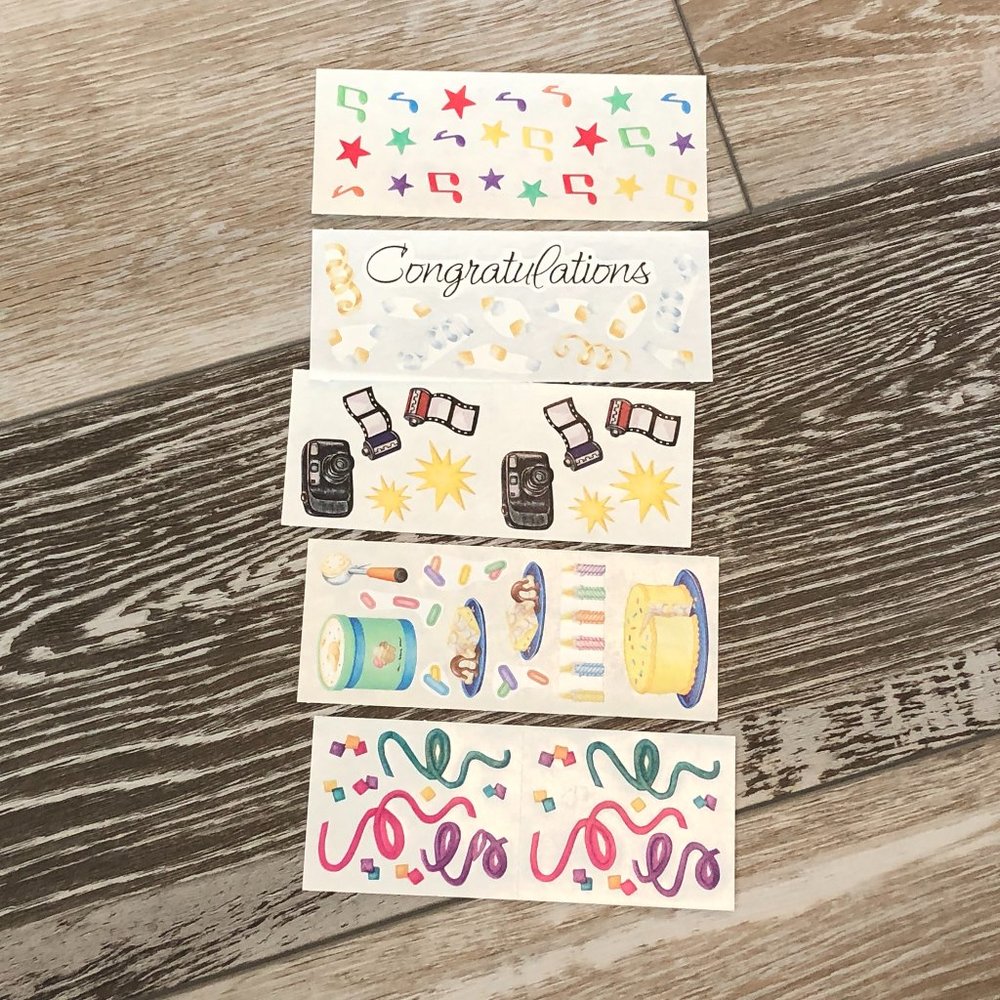 NEW! Lot of 5 Sheets of Scrapbooking Etc Stickers CM Creative Memories